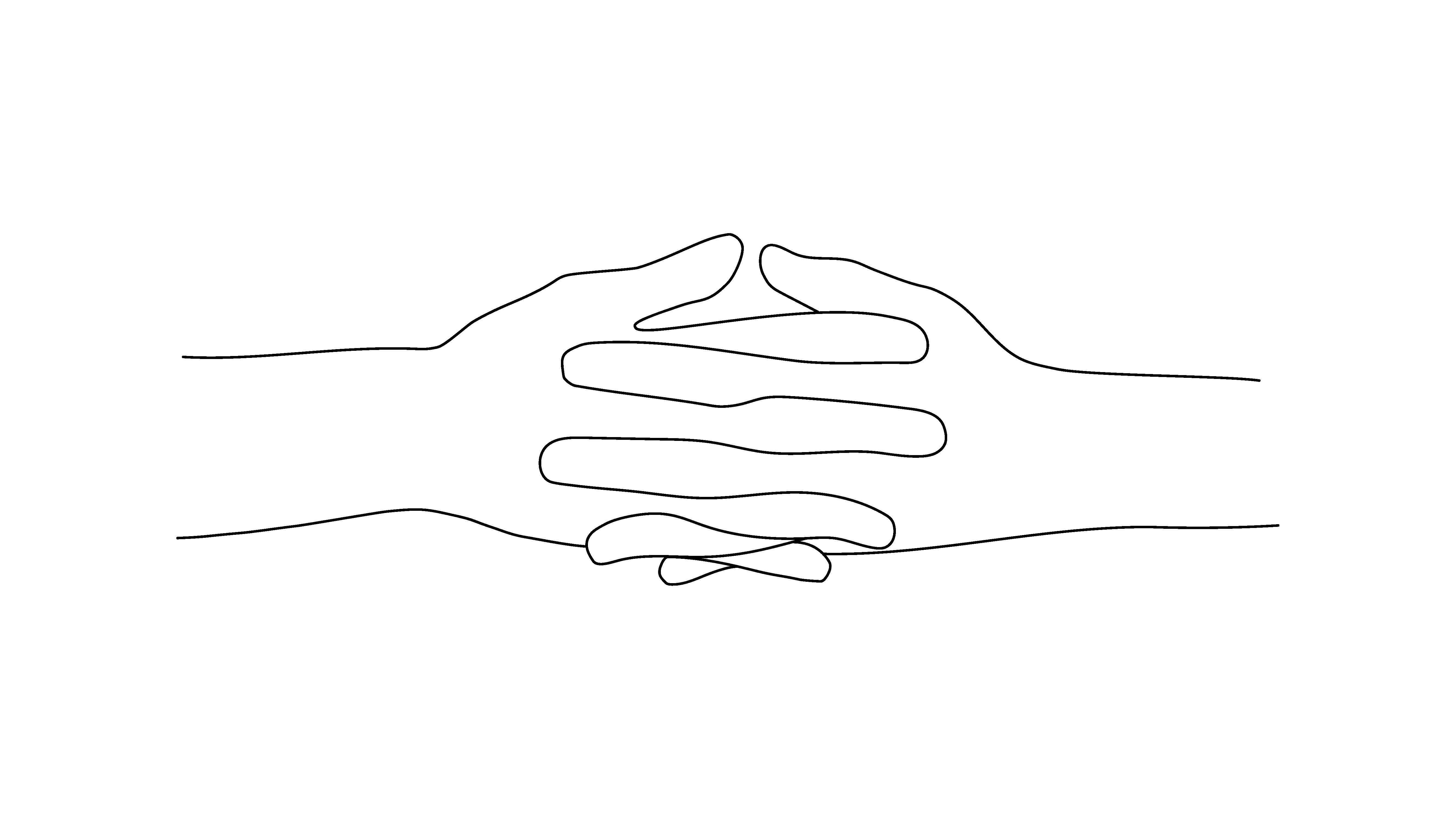 illustration af fingre som flettes